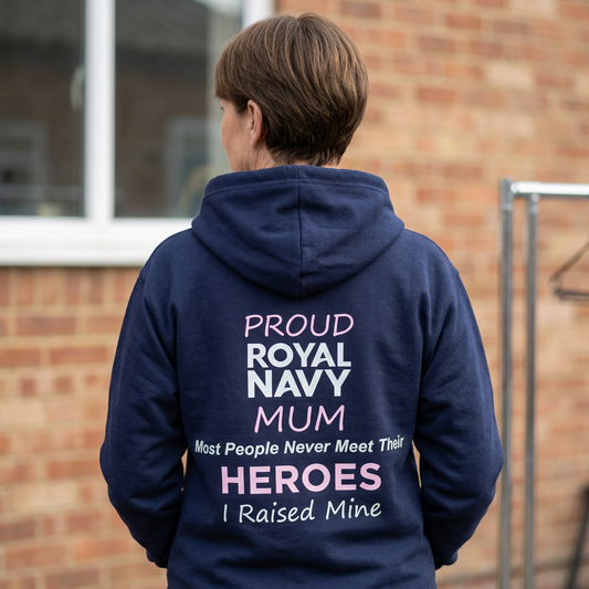Proud Royal Navy Mum / Mam Hoodies
