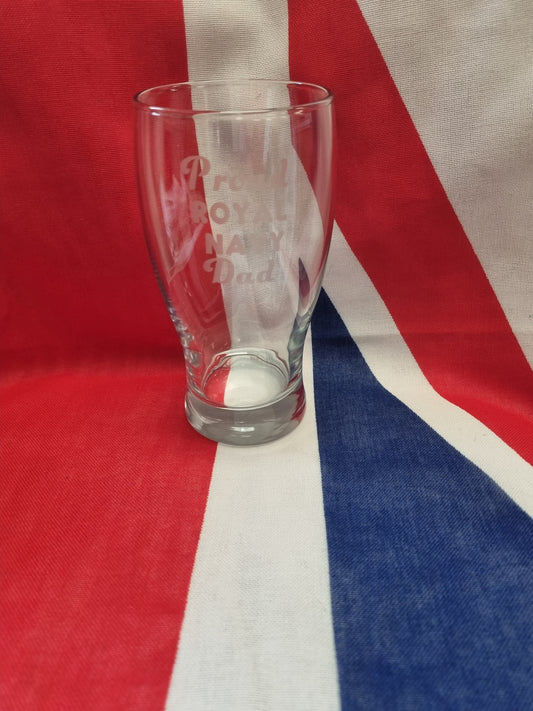 Proud Royal Navy Pint Glass