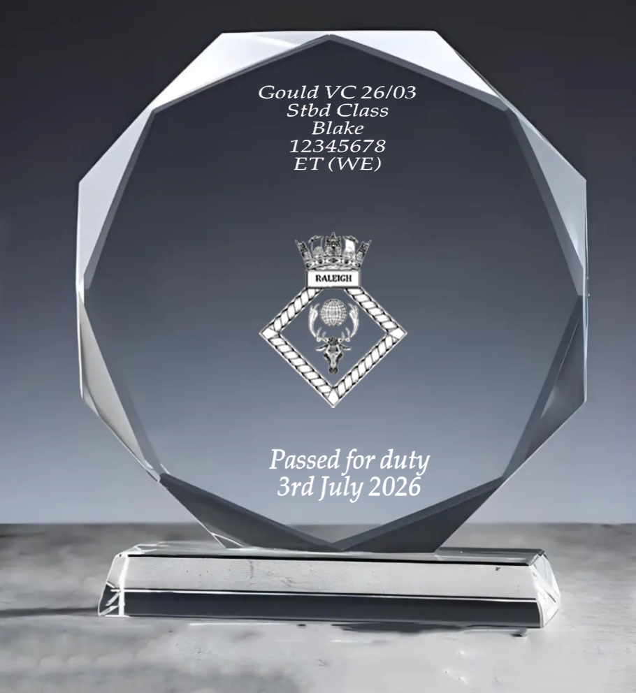 Glass trophy