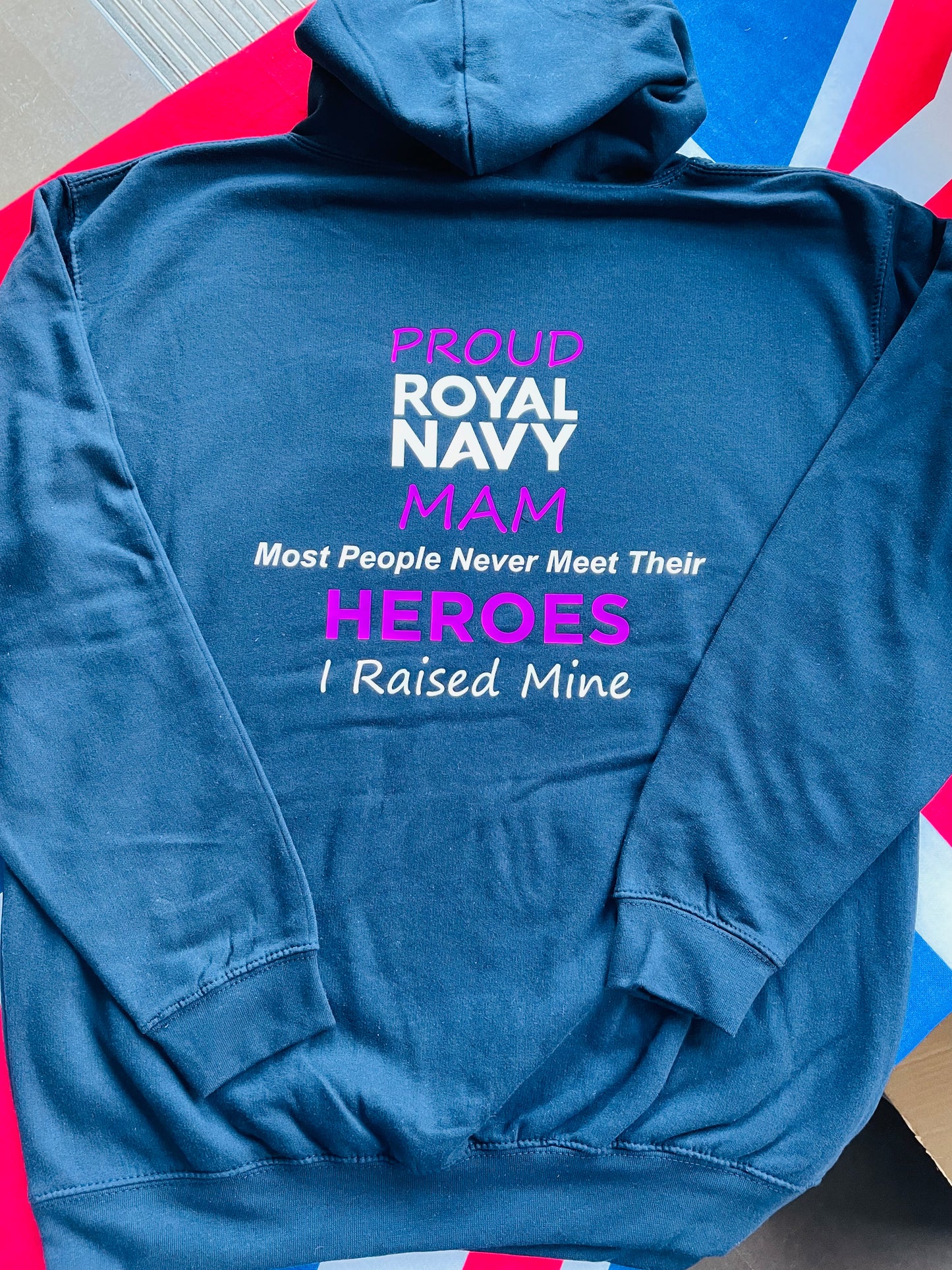 Proud Navy Blue Mum / Mam Hoodie