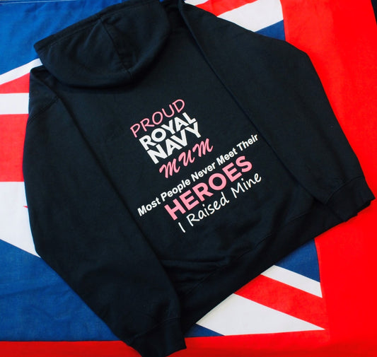 Proud Navy Blue Mum / Mam Hoodie