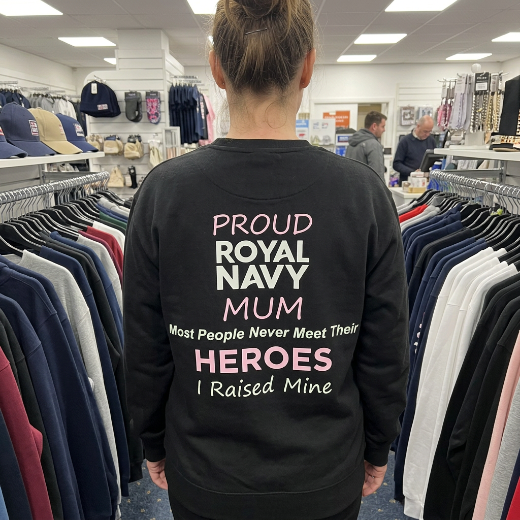 Proud Royal Navy Mum / Mam Sweatshirt – Black