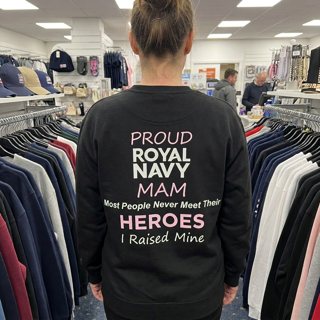 Proud Royal Navy Mum / Mam Sweatshirt – Black
