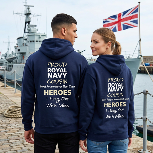 Proud Royal Navy Cousin Hoodies