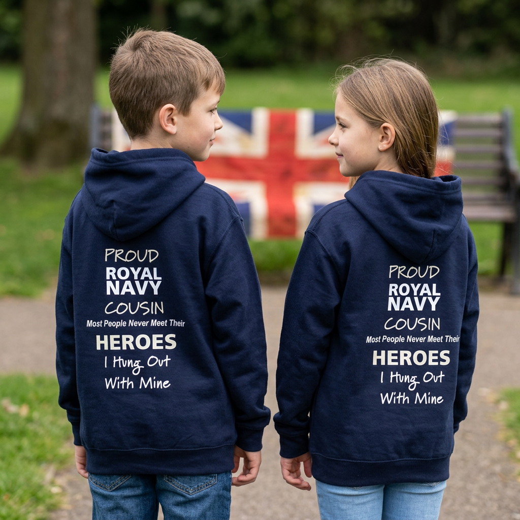 Proud Royal Navy Cousin Hoodies – Oxford Navy