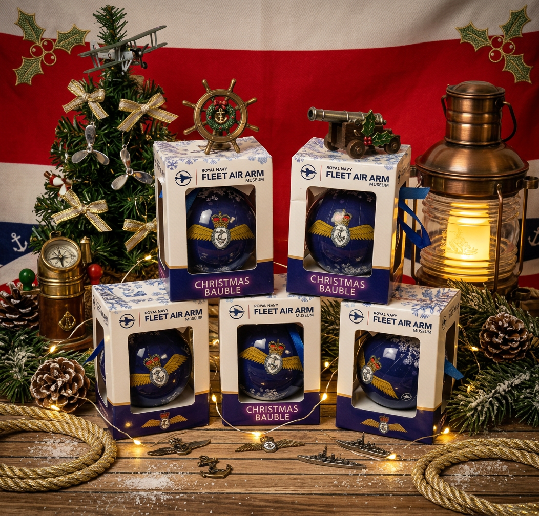 Fleet Air Arm Christmas baubles in gift boxes