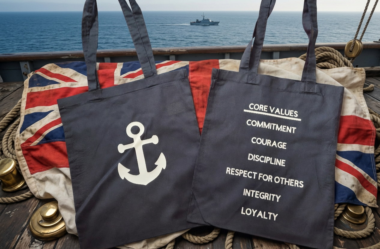 Anchor/Core Values Tote Bags – Navy Blue