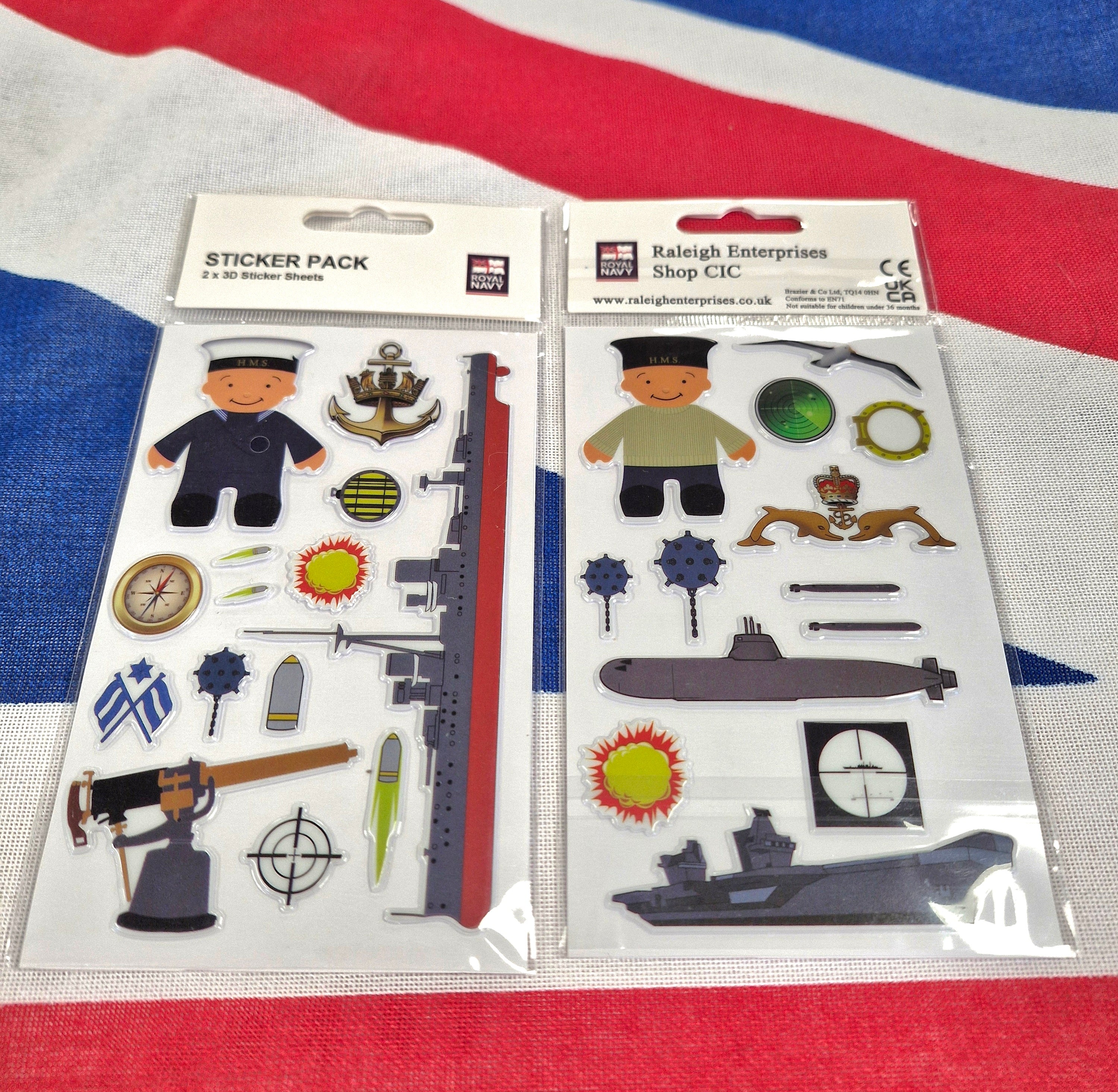 3D Navy Sticker Packs – Raleigh Enterprises Shop CIC