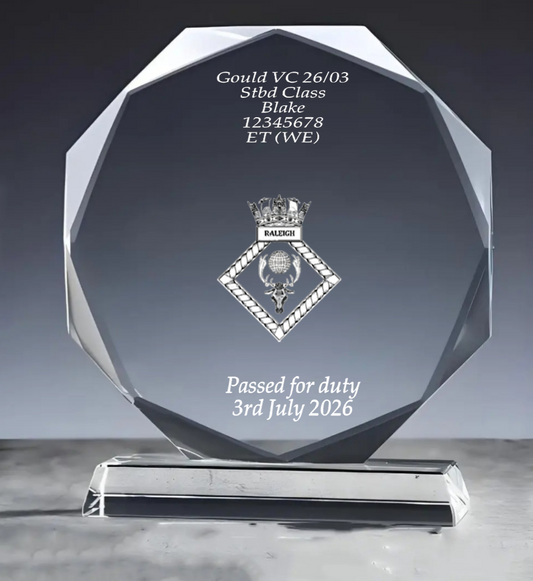 Glass trophy
