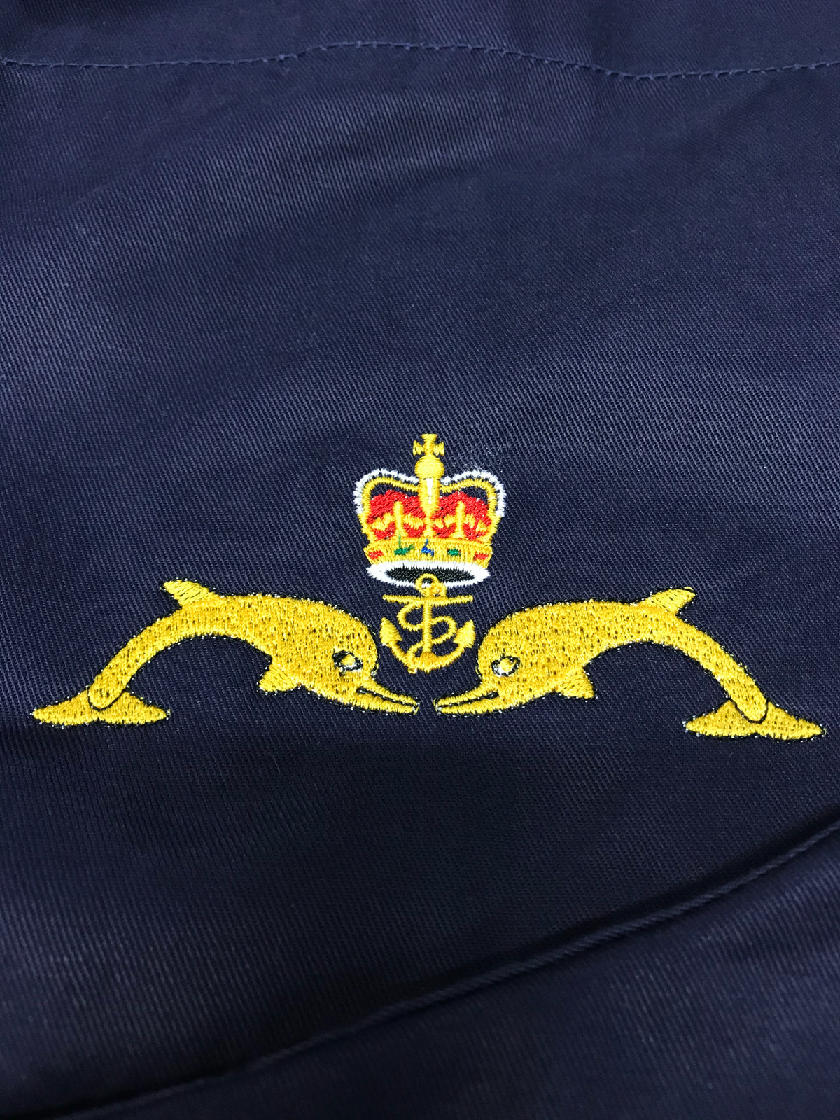 Personalised Royal Navy suit cover, another crest design