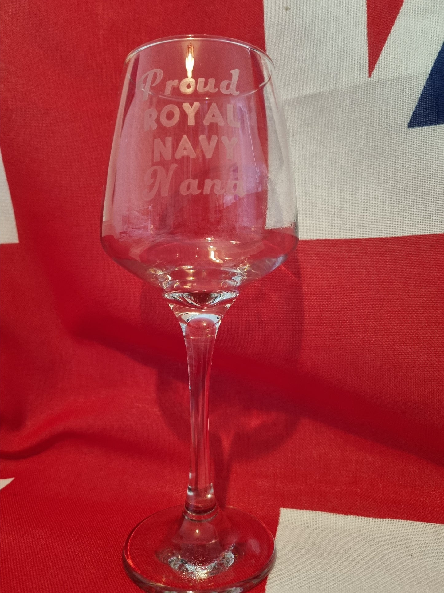Proud Royal Navy Wine Glass