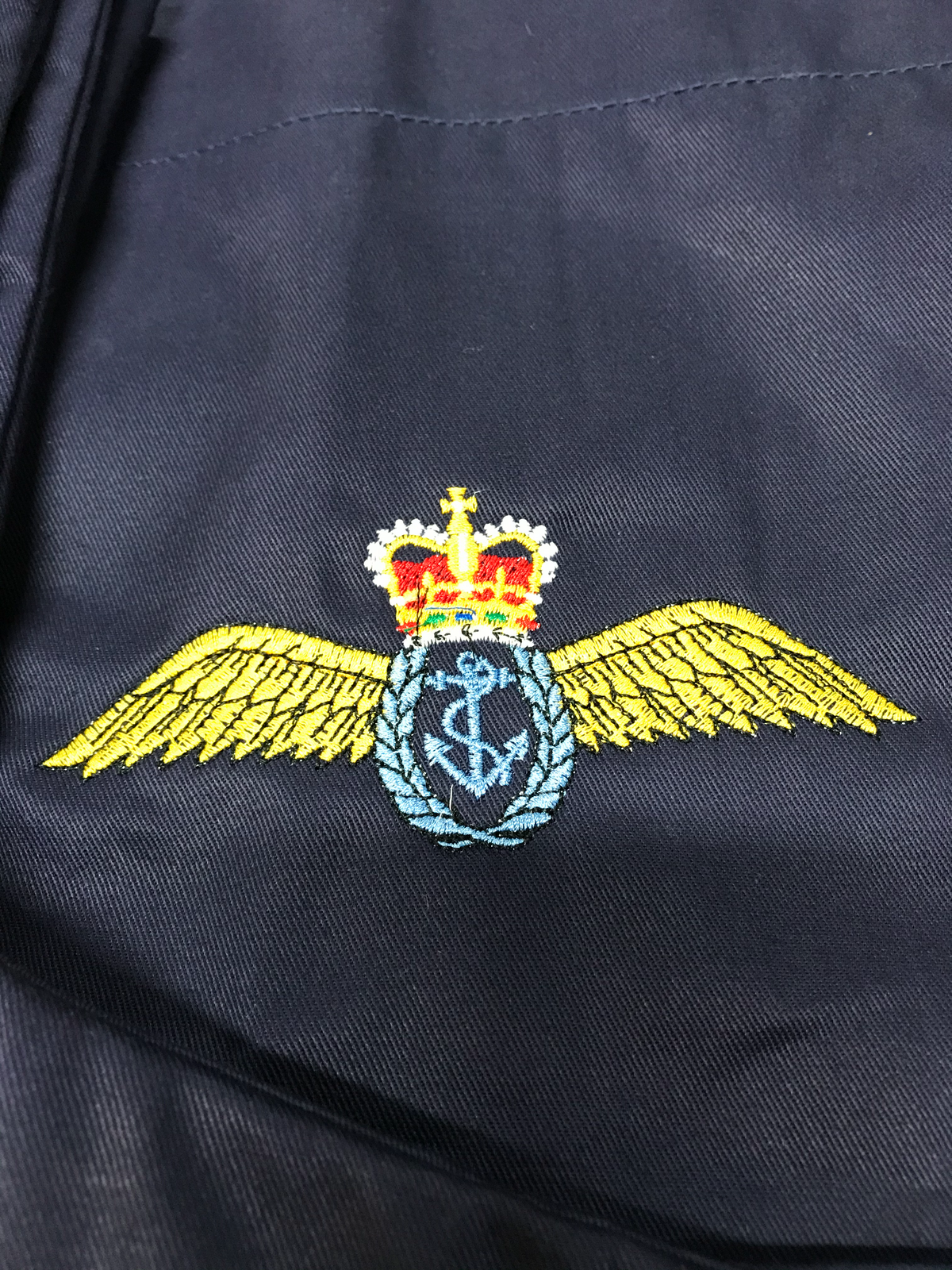 Personalised Royal Navy suit cover, another crest design