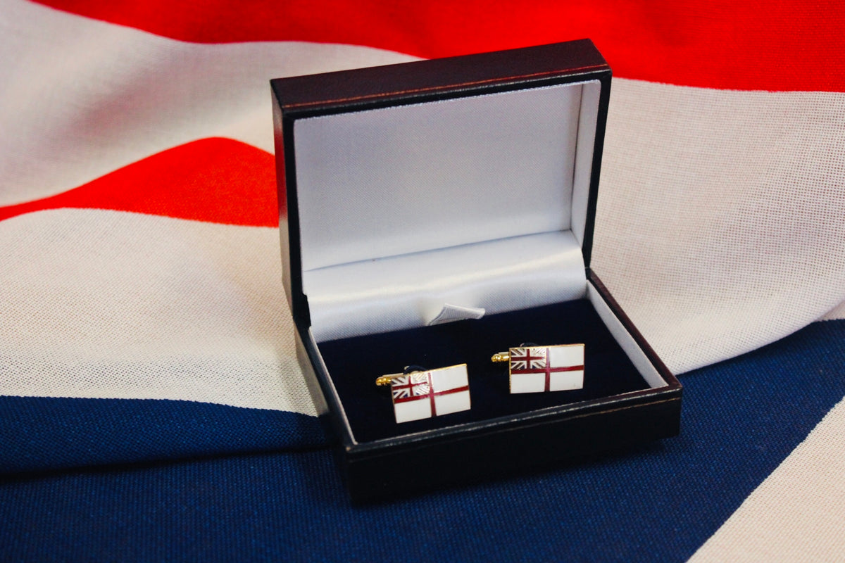 Royal Navy cufflinks – White Ensign design